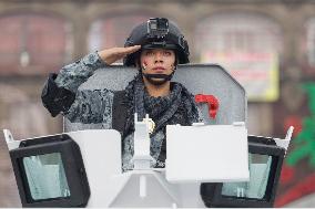 Military Civic Parade On The Occasion Of The 214th Anniversary Of The Independence Of Mexico