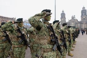 Military Civic Parade On The Occasion Of The 214th Anniversary Of The Independence Of Mexico