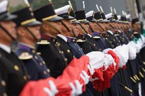 Military Civic Parade On The Occasion Of The 214th Anniversary Of The Independence Of Mexico