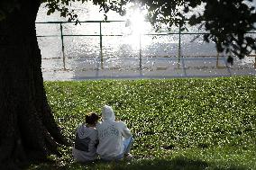 Increased Water Level In The Vistula River In Krakow