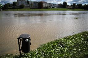 Increased Water Level In The Vistula River In Krakow