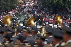 Military Civic Parade On The Occasion Of The 214th Anniversary Of The Independence Of Mexico