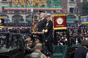 Military Civic Parade On The Occasion Of The 214th Anniversary Of The Independence Of Mexico