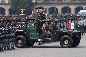 Military Civic Parade On The Occasion Of The 214th Anniversary Of The Independence Of Mexico