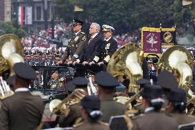 Military Civic Parade On The Occasion Of The 214th Anniversary Of The Independence Of Mexico