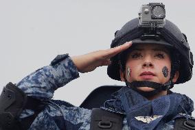 Military Civic Parade On The Occasion Of The 214th Anniversary Of The Independence Of Mexico