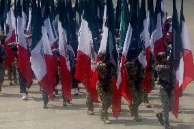 Military Civic Parade On The Occasion Of The 214th Anniversary Of The Independence Of Mexico