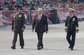 Military Civic Parade On The Occasion Of The 214th Anniversary Of The Independence Of Mexico