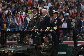 Military Civic Parade On The Occasion Of The 214th Anniversary Of The Independence Of Mexico