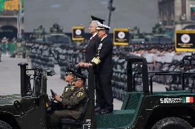 Military Civic Parade On The Occasion Of The 214th Anniversary Of The Independence Of Mexico