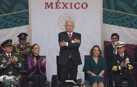 Military Civic Parade On The Occasion Of The 214th Anniversary Of The Independence Of Mexico