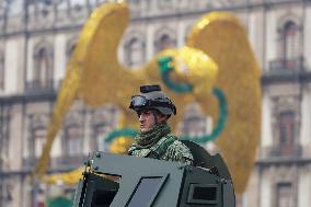 Military Civic Parade On The Occasion Of The 214th Anniversary Of The Independence Of Mexico