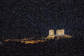 New Lighting For Temple Of Poseidon - Greece