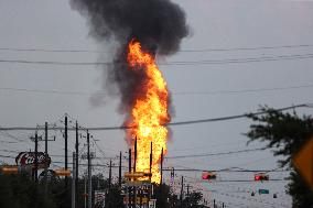 Major Pipeline Fire Near Houston