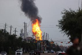 Major Pipeline Fire Near Houston