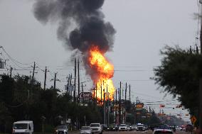 Major Pipeline Fire Near Houston