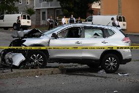 Man Shot In The Head While Driving Strikes Female Pedestrian In St. Albans Queens New York