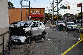 Man Shot In The Head While Driving Strikes Female Pedestrian In St. Albans Queens New York