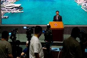 Hong Kong John Lee Press Conference Before Exco Meeting