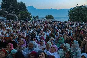 Hundreds Of Devotees Pray During The Birth Anniversary Of Prophet Muhammad