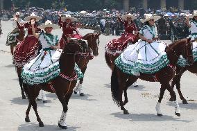 Civic Military Parade Of The 214th Anniversary Of The Independence Of Mexico