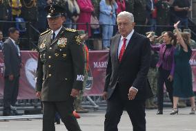 Civic Military Parade Of The 214th Anniversary Of The Independence Of Mexico