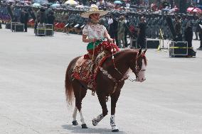 Civic Military Parade Of The 214th Anniversary Of The Independence Of Mexico