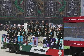 Civic Military Parade Of The 214th Anniversary Of The Independence Of Mexico