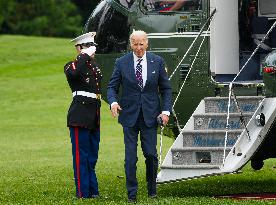 President Biden Returns To White House From Pennsylvania