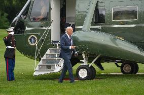 President Biden Returns To White House From Pennsylvania