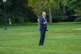 President Biden Returns To White House From Pennsylvania