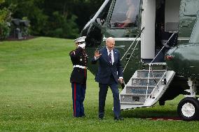 President Biden Returns To White House From Pennsylvania