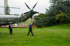 President Biden Returns To White House From Pennsylvania