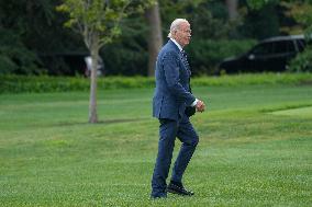 President Biden Returns To White House From Pennsylvania