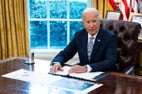 DC: President Biden Receives a Briefing on the ongoing Response to the Wildfire Season