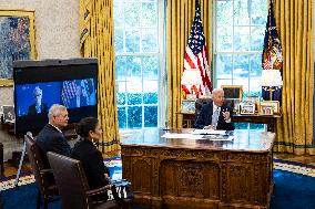 DC: President Biden Receives a Briefing on the ongoing Response to the Wildfire Season