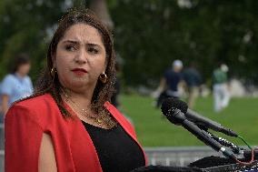 DC: Congresswoman Ramirez hold a Hate Crimes and Wadee Act news conference