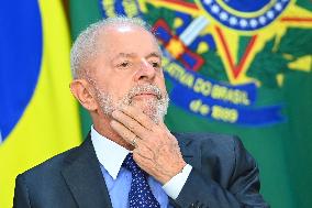 Brazil's President Luiz Inácio Lula Da Silva And Finance Minister Fernando Haddad