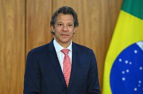 Brazil's President Luiz Inácio Lula Da Silva And Finance Minister Fernando Haddad