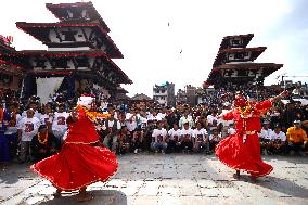 Nepali Living Deities Embark On Tour Of City As A Part Of Indra Jatra Festival Celebration