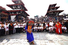 Nepali Living Deities Embark On Tour Of City As A Part Of Indra Jatra Festival Celebration