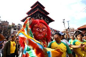 Nepali Living Deities Embark On Tour Of City As A Part Of Indra Jatra Festival Celebration