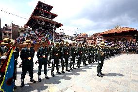 Nepali Living Deities Embark On Tour Of City As A Part Of Indra Jatra Festival Celebration