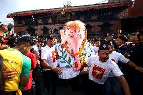 Nepali Living Deities Embark On Tour Of City As A Part Of Indra Jatra Festival Celebration