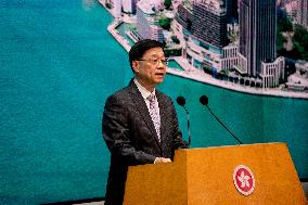 Hong Kong John Lee Press Conference Before Exco Meeting