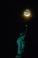 Supermoon In New York City