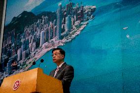 Hong Kong John Lee Press Conference Before Exco Meeting