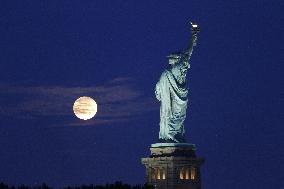 Supermoon In New York City