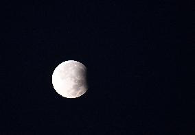 Partial Lunar Eclipse And Supermoon