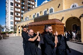 Funeral Mass For Writer Elias Khoury - Beirut